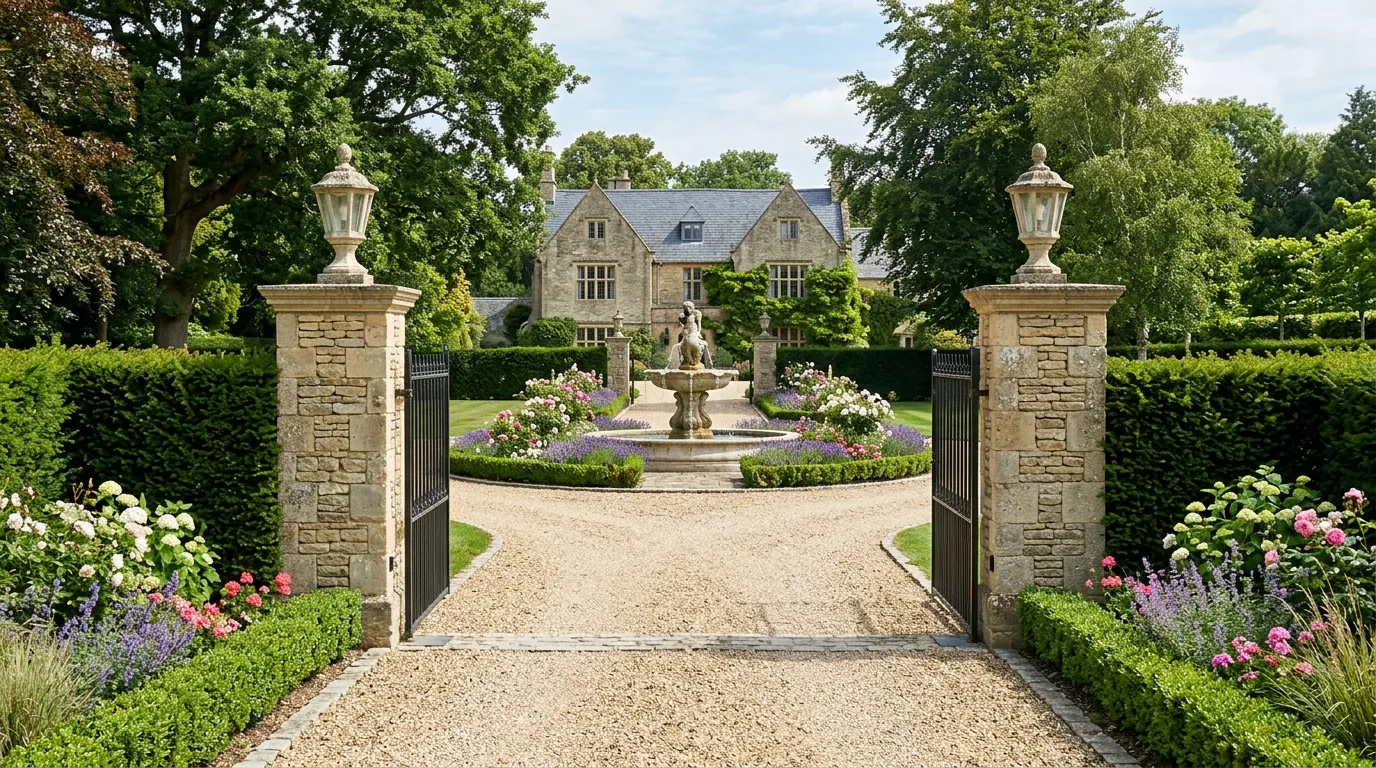 Curved Bed Along the Driveway